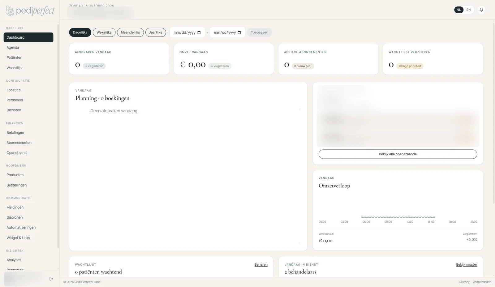 PediPerfect website on desktop