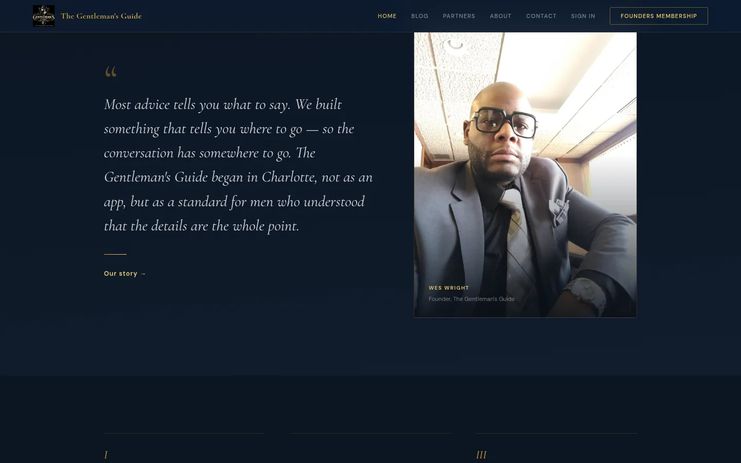 The Gentleman's Guide desktop screen 2